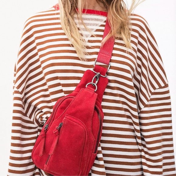 We The Free Tops - NWT Free People We The Free Classic Striped Oversized Crewneck Sweatshirt